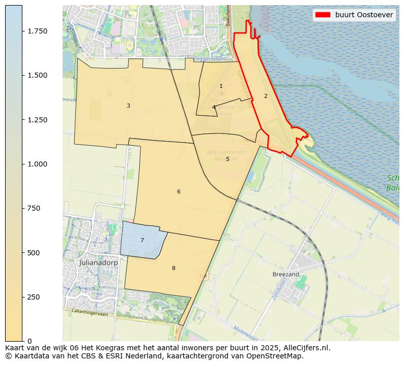 Afbeelding van de buurt Oostoever op de kaart.