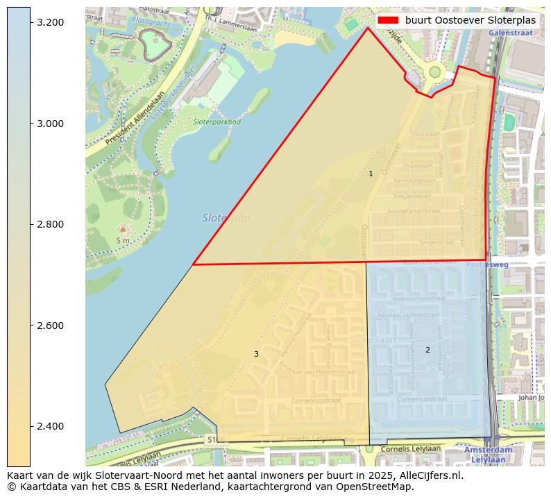Afbeelding van de buurt Oostoever Sloterplas op de kaart.