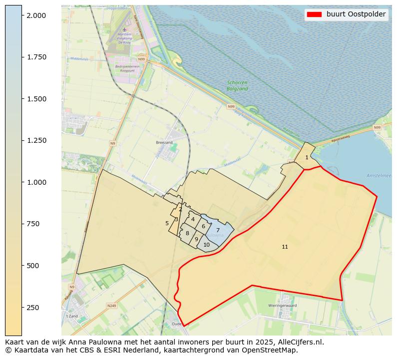Afbeelding van de buurt Oostpolder op de kaart.