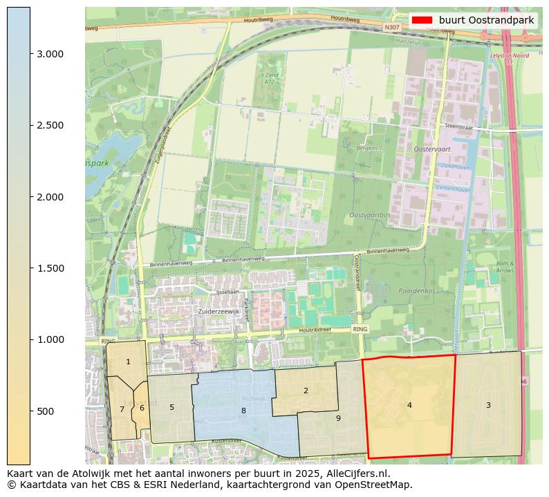 Afbeelding van de buurt Oostrandpark op de kaart.