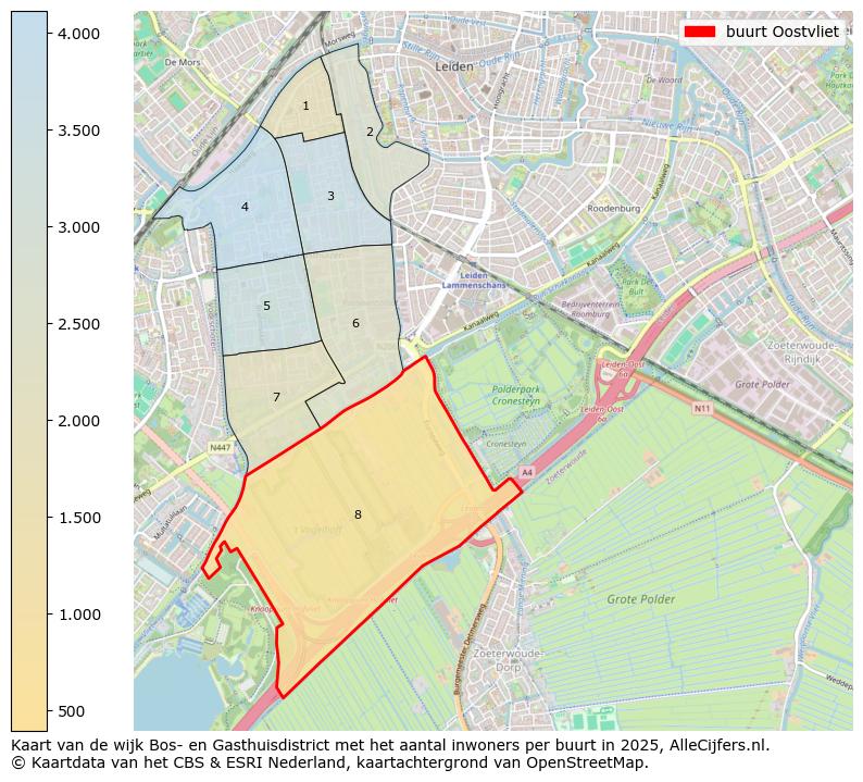 Afbeelding van de buurt Oostvliet op de kaart.