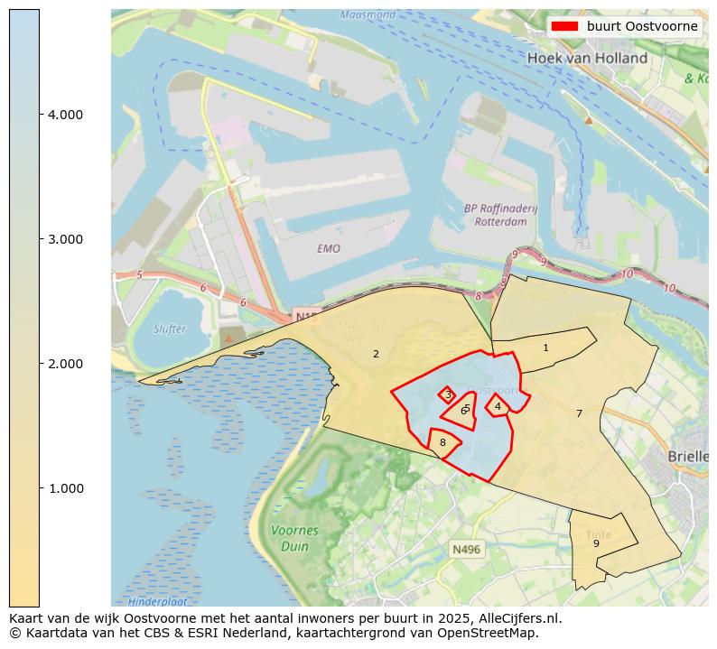 Afbeelding van de buurt Oostvoorne op de kaart.