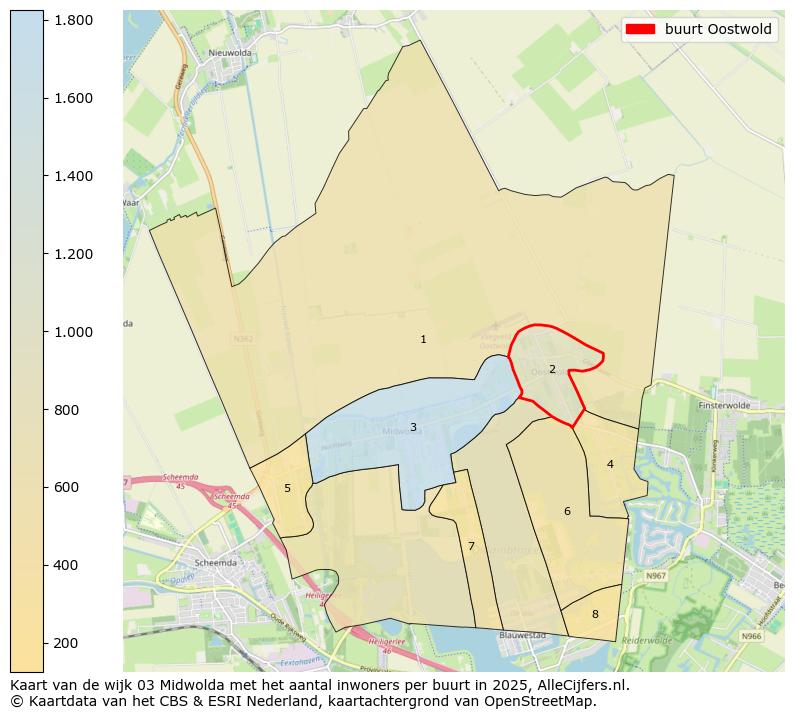 Afbeelding van de buurt Oostwold op de kaart.