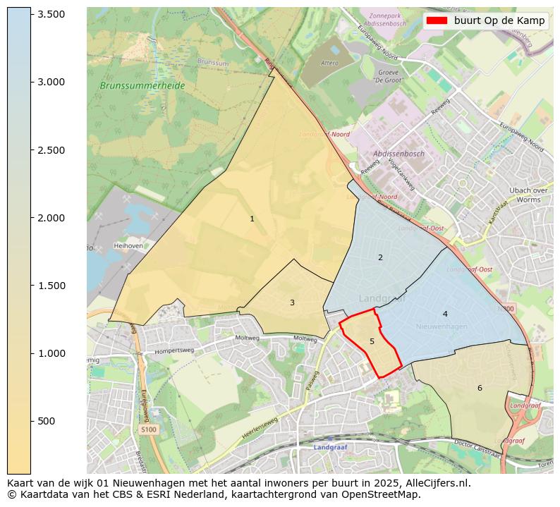 Afbeelding van de buurt Op de Kamp op de kaart.