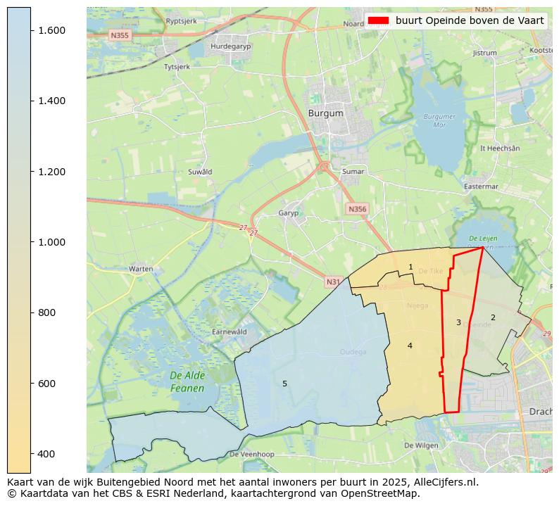 Afbeelding van de buurt Opeinde boven de Vaart op de kaart.