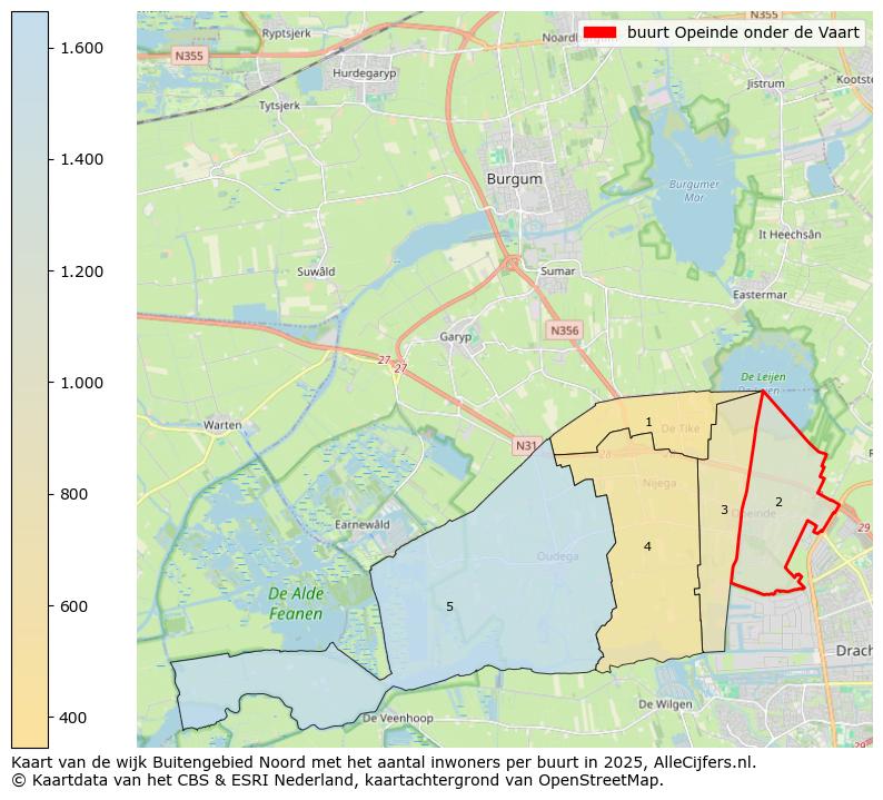 Afbeelding van de buurt Opeinde onder de Vaart op de kaart.