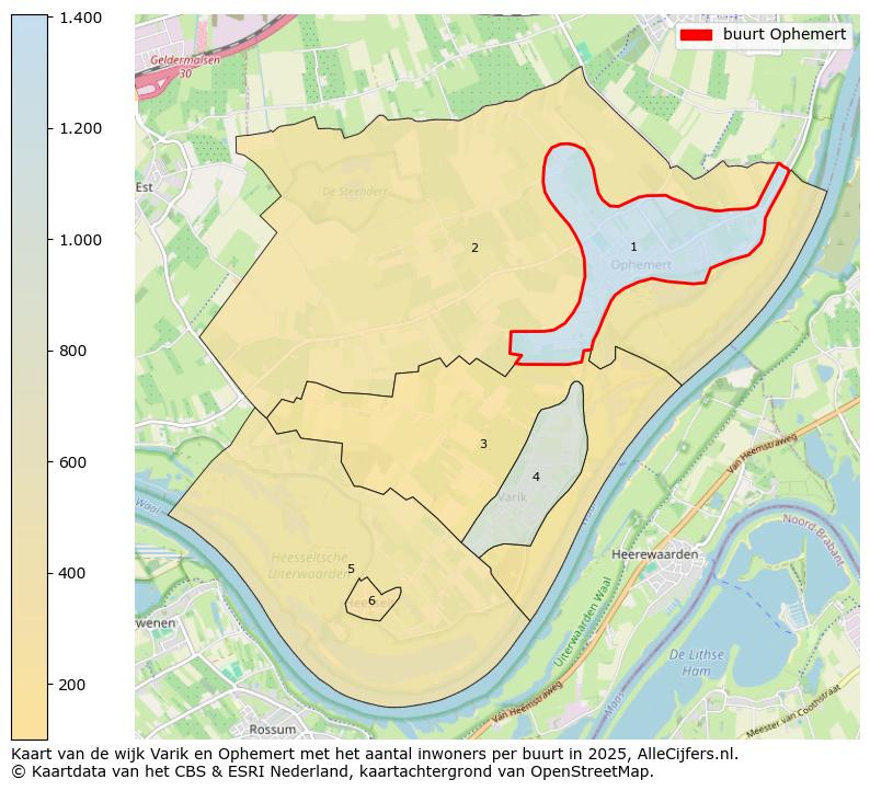 Afbeelding van de buurt Ophemert op de kaart.