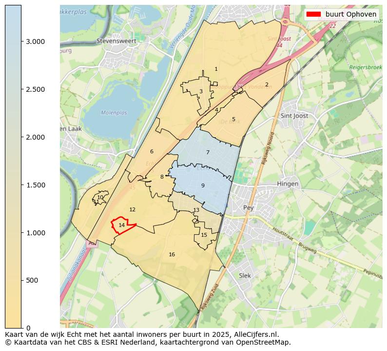 Afbeelding van de buurt Ophoven op de kaart.