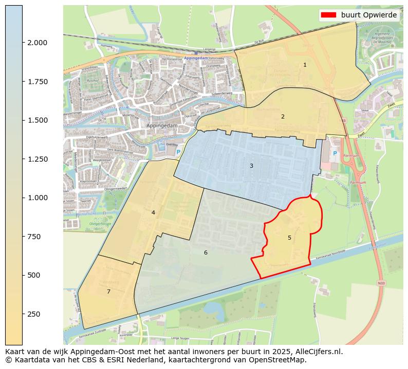 Afbeelding van de buurt Opwierde op de kaart.