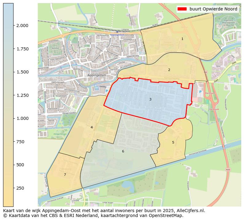 Afbeelding van de buurt Opwierde Noord op de kaart.