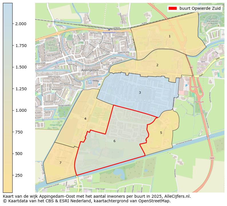 Afbeelding van de buurt Opwierde Zuid op de kaart.