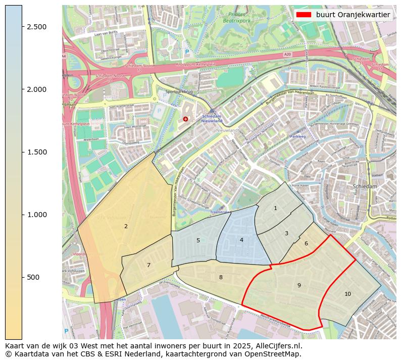 Afbeelding van de buurt Oranjekwartier op de kaart.