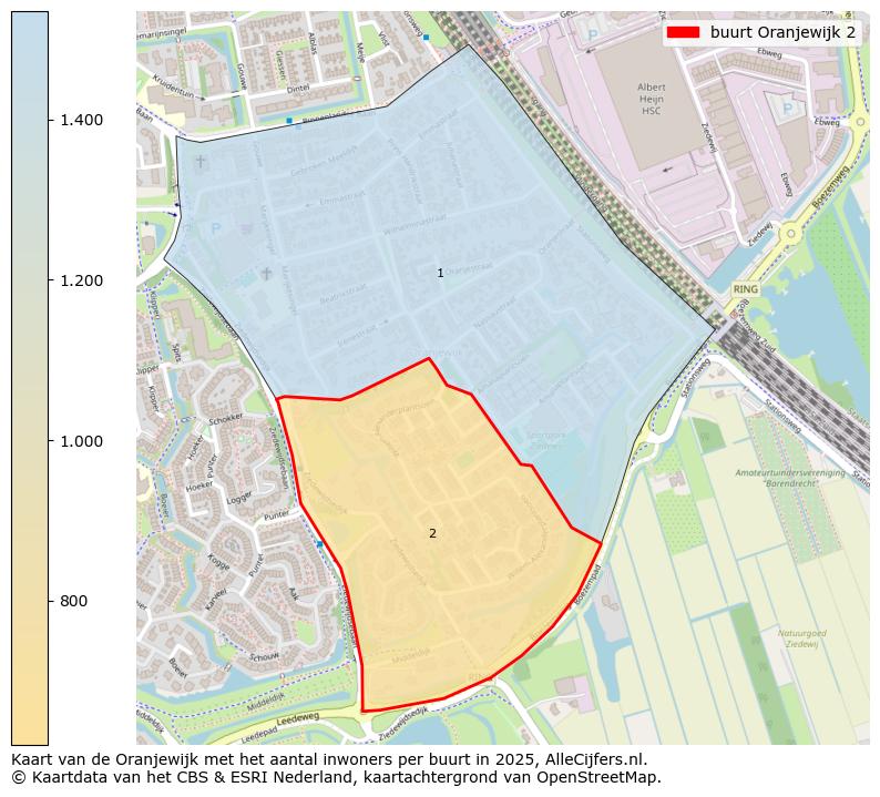 Afbeelding van de buurt Oranjewijk 2 op de kaart.