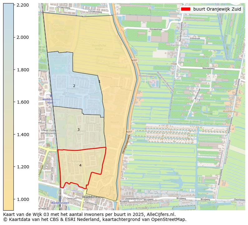 Afbeelding van de buurt Oranjewijk Zuid op de kaart.