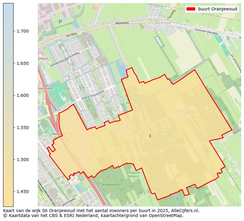 Afbeelding van de buurt Oranjewoud op de kaart.