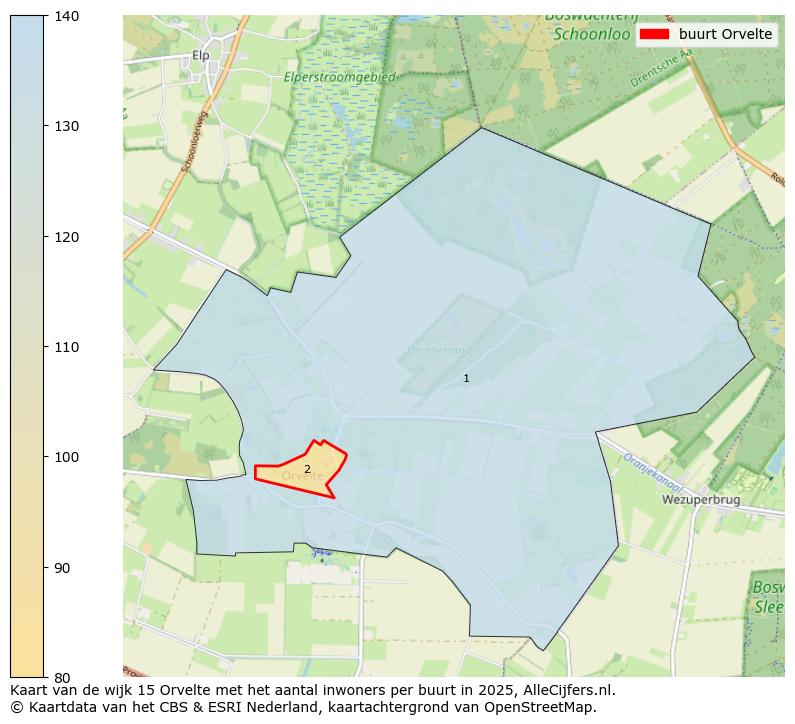 Afbeelding van de buurt Orvelte op de kaart.