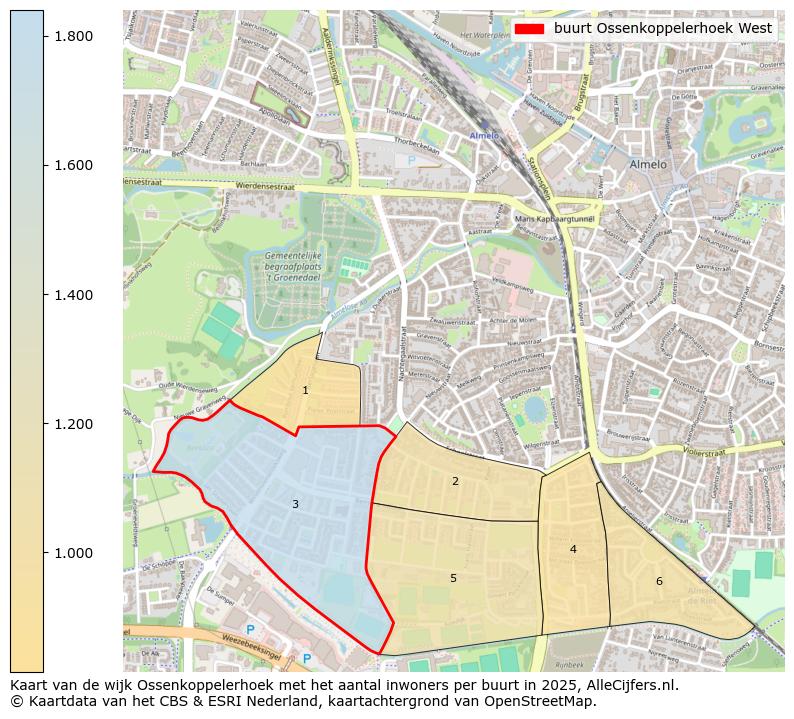 Afbeelding van de buurt Ossenkoppelerhoek West op de kaart.