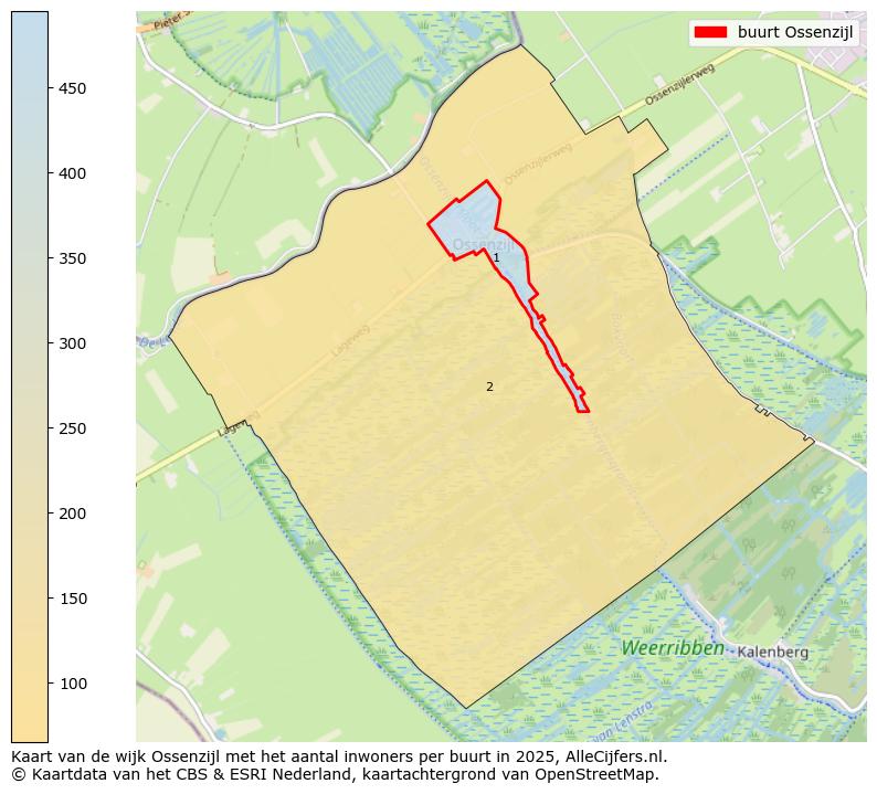 Afbeelding van de buurt Ossenzijl op de kaart.