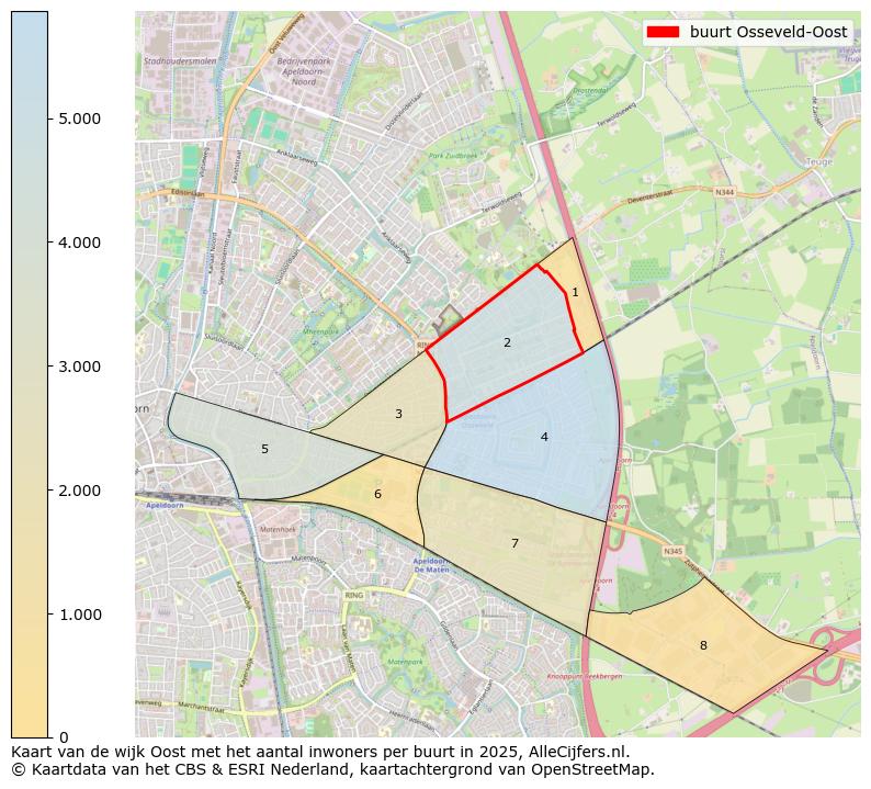 Afbeelding van de buurt Osseveld-Oost op de kaart.