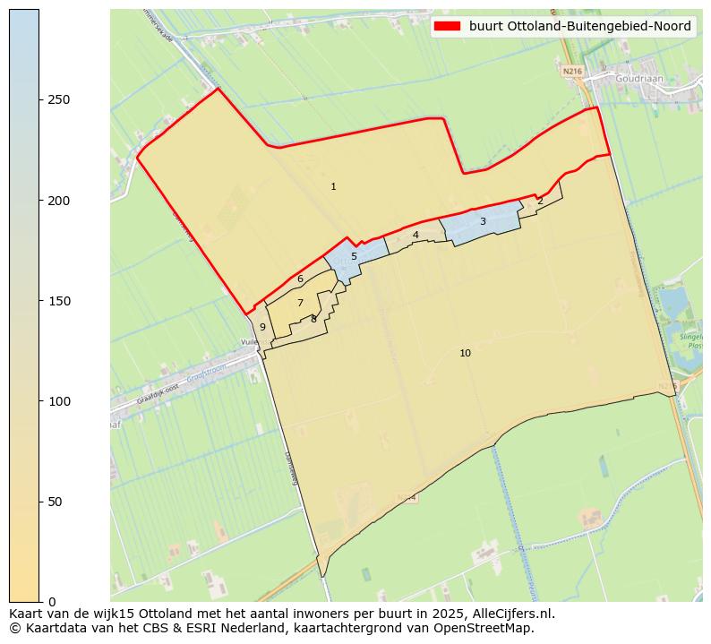 Afbeelding van de buurt Ottoland-Buitengebied-Noord op de kaart.