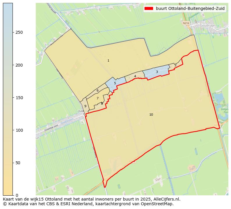 Afbeelding van de buurt Ottoland-Buitengebied-Zuid op de kaart.