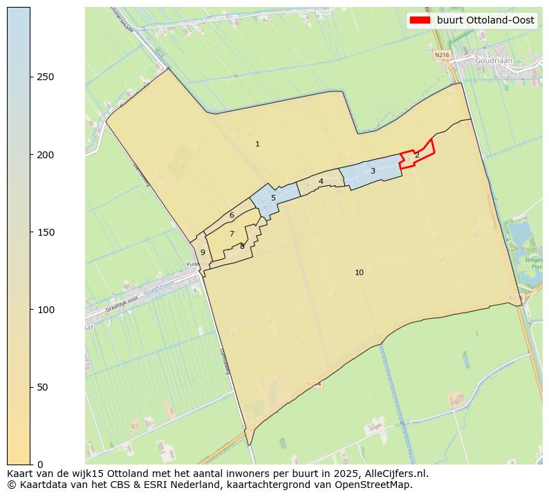 Afbeelding van de buurt Ottoland-Oost op de kaart.