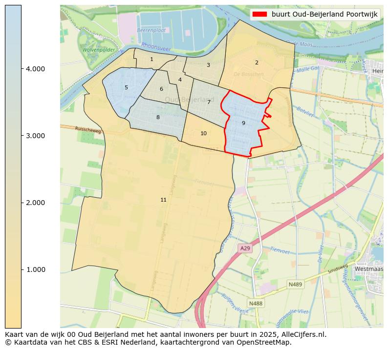 Afbeelding van de buurt Oud-Beijerland Poortwijk op de kaart.