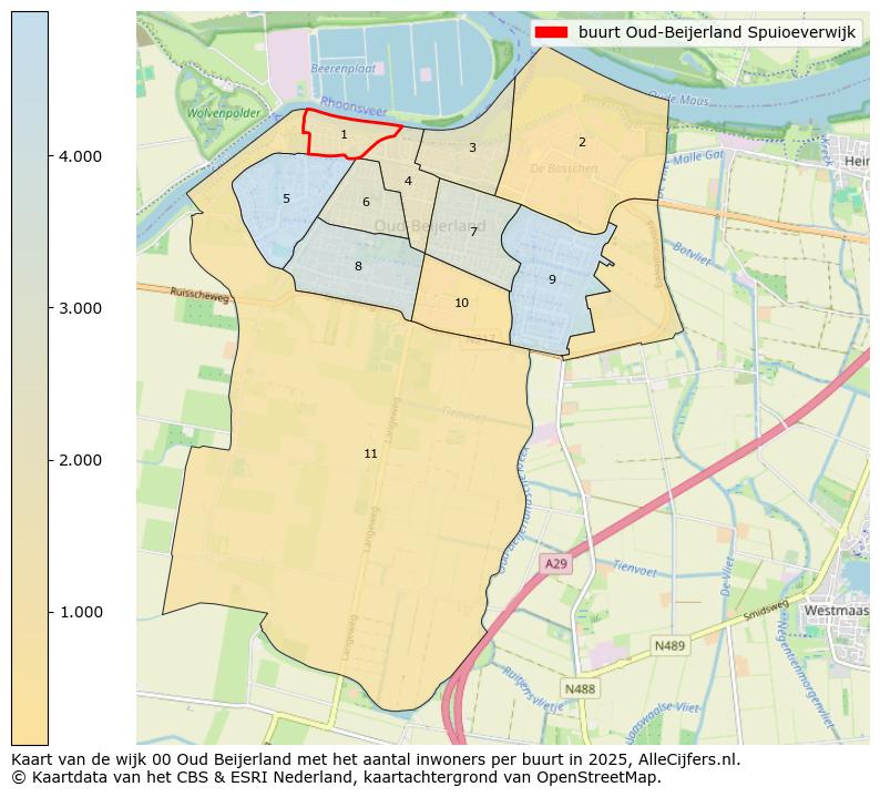 Afbeelding van de buurt Oud-Beijerland Spuioeverwijk op de kaart.