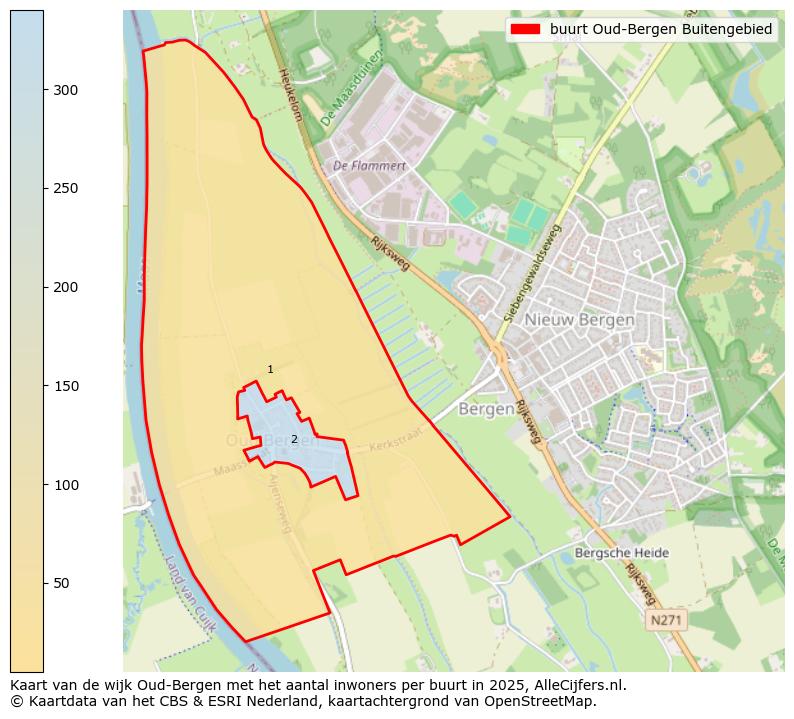 Afbeelding van de buurt Oud-Bergen Buitengebied op de kaart.
