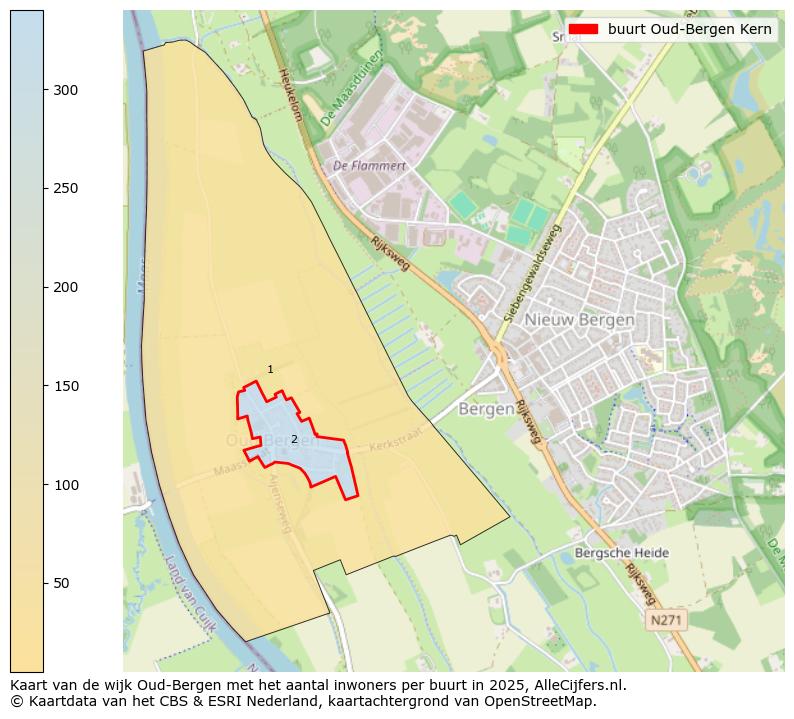 Afbeelding van de buurt Oud-Bergen Kern op de kaart.