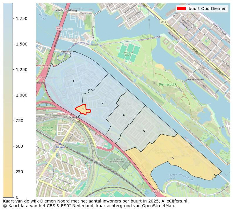 Afbeelding van de buurt Oud Diemen op de kaart.
