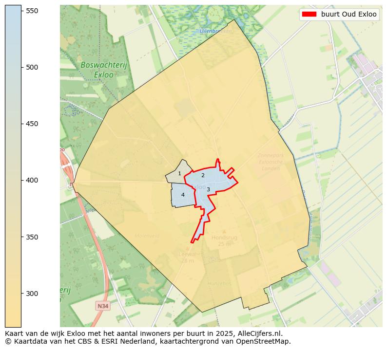 Afbeelding van de buurt Oud Exloo op de kaart.