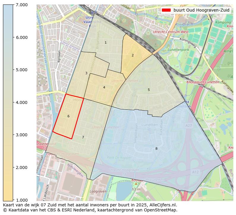 Afbeelding van de buurt Oud Hoograven-Zuid op de kaart.