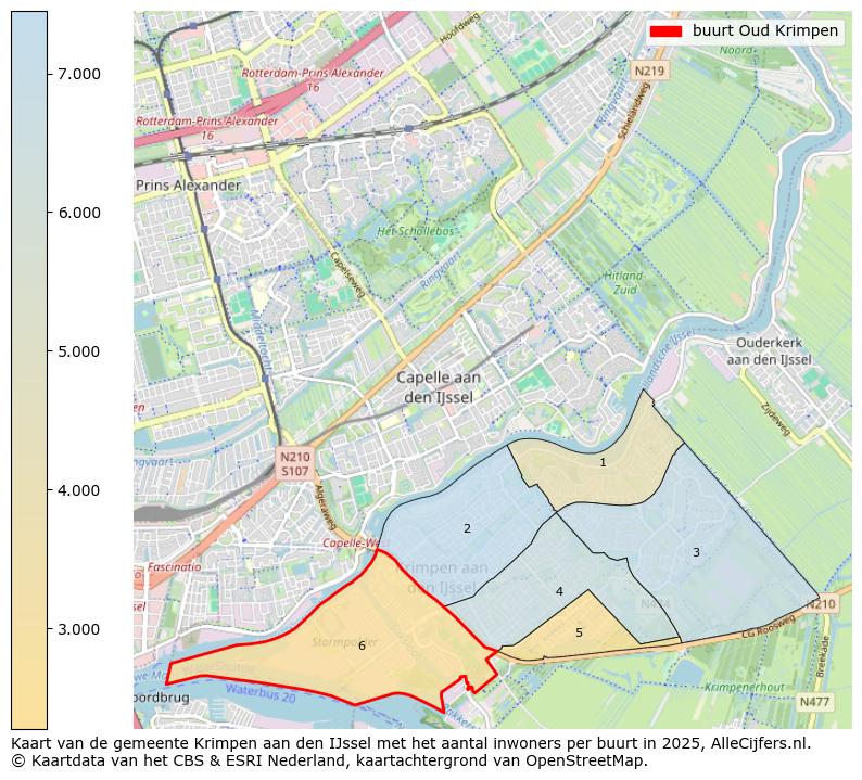Afbeelding van de buurt Oud Krimpen op de kaart.