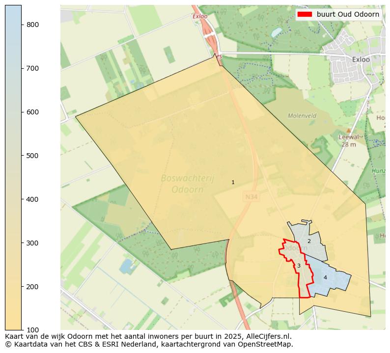 Afbeelding van de buurt Oud Odoorn op de kaart.