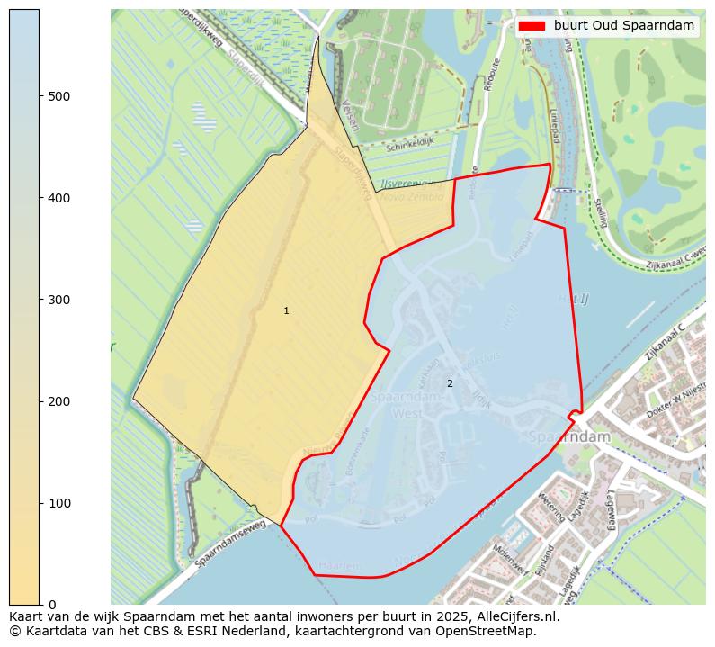 Afbeelding van de buurt Oud Spaarndam op de kaart.