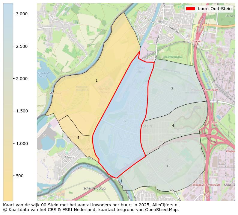 Afbeelding van de buurt Oud-Stein op de kaart.
