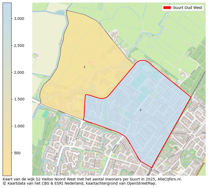 Afbeelding van de buurt Oud West op de kaart.