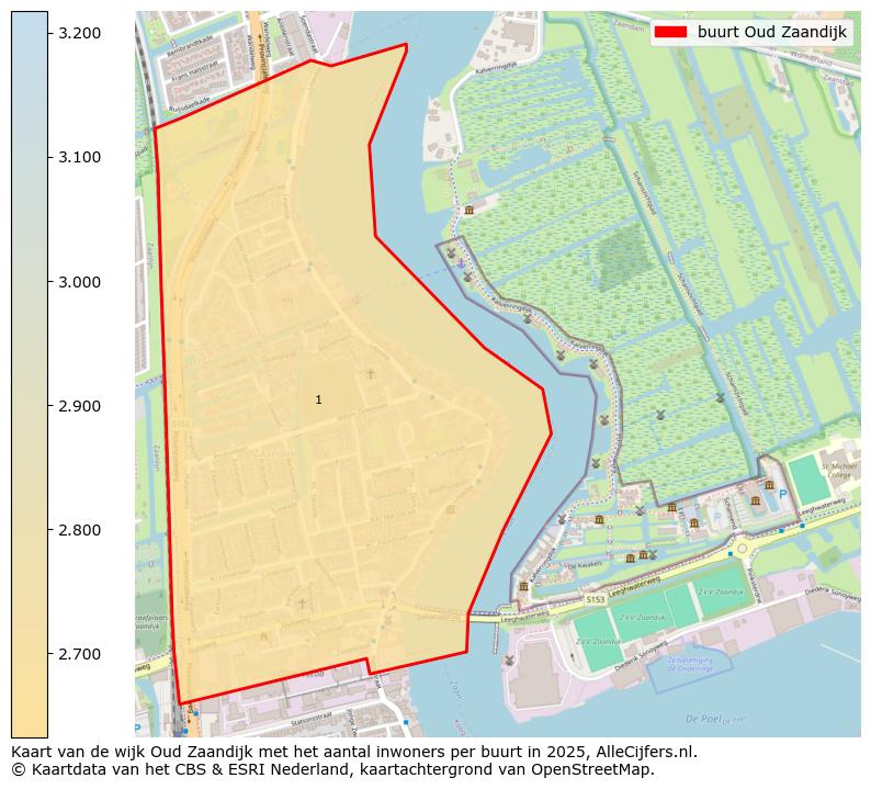 Afbeelding van de buurt Oud Zaandijk op de kaart.