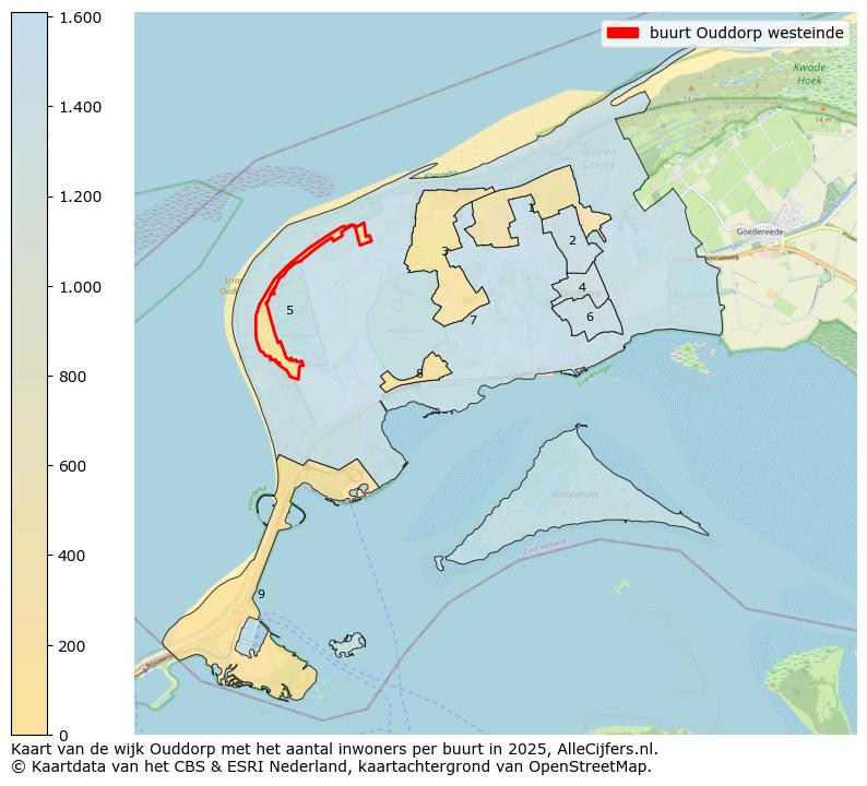 Afbeelding van de buurt Ouddorp westeinde op de kaart.