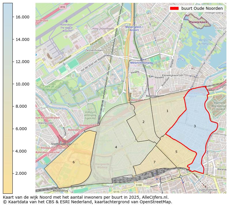 Afbeelding van de buurt Oude Noorden op de kaart.