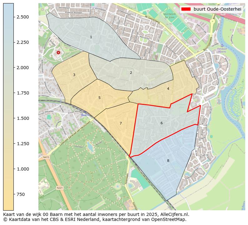 Afbeelding van de buurt Oude-Oosterhei op de kaart.
