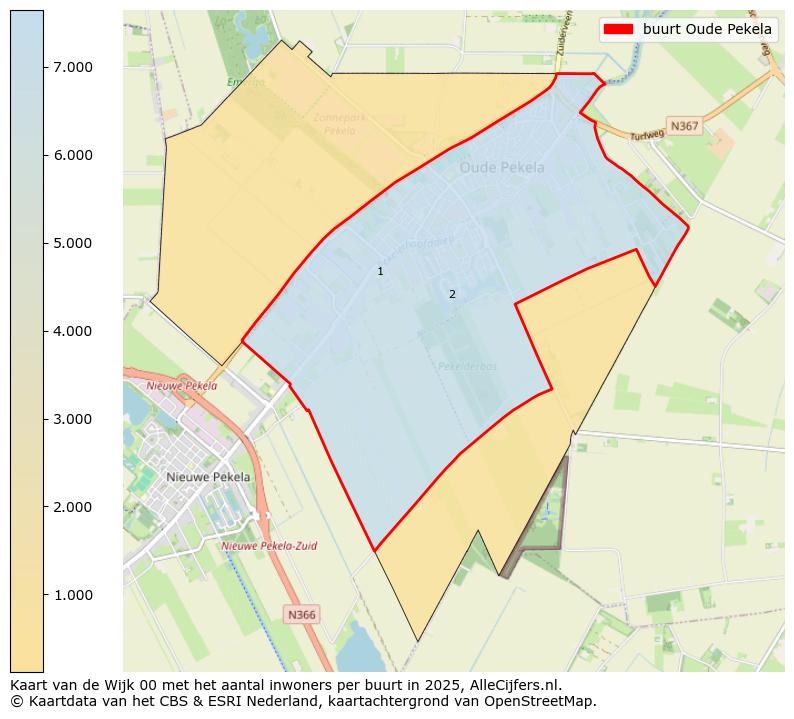 Afbeelding van de buurt Oude Pekela op de kaart.