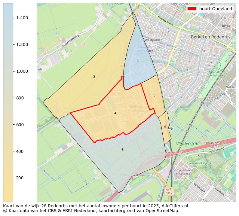 Afbeelding van de buurt Oudeland op de kaart.