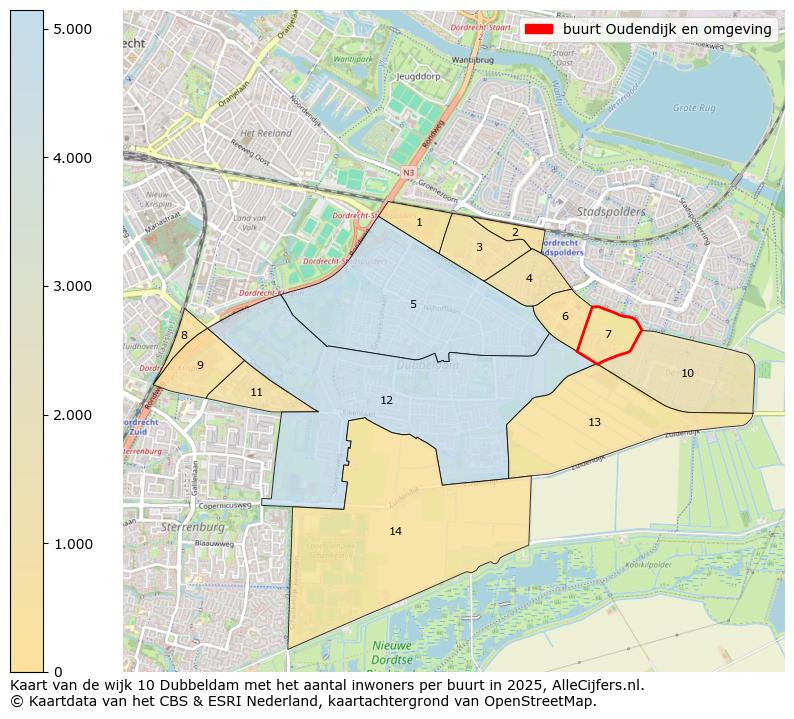 Afbeelding van de buurt Oudendijk en omgeving op de kaart.