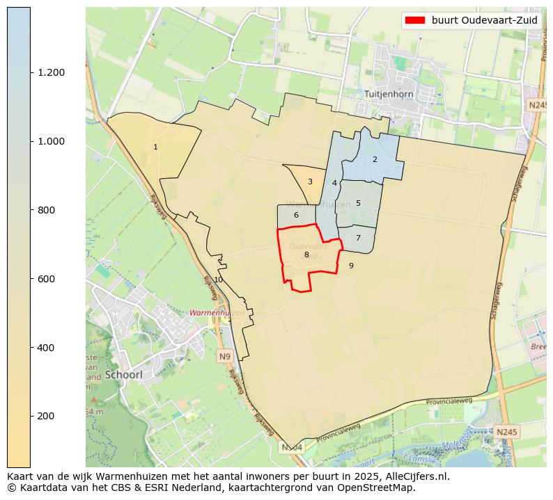 Afbeelding van de buurt Oudevaart-Zuid op de kaart.