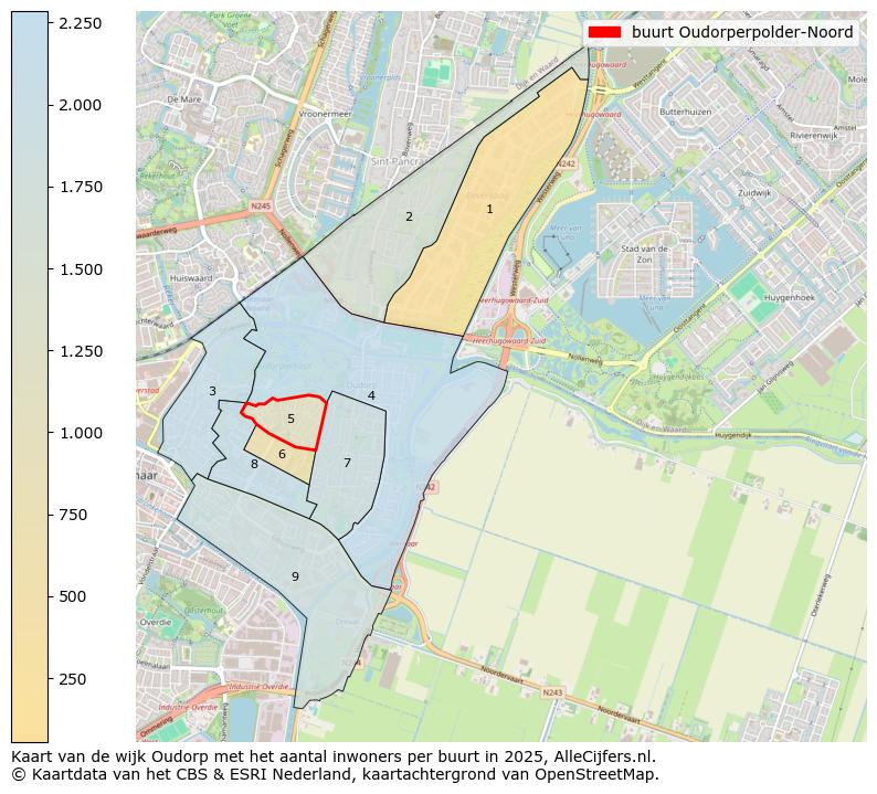 Afbeelding van de buurt Oudorperpolder-Noord op de kaart.