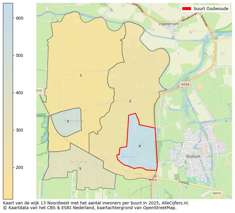 Afbeelding van de buurt Oudwoude op de kaart.