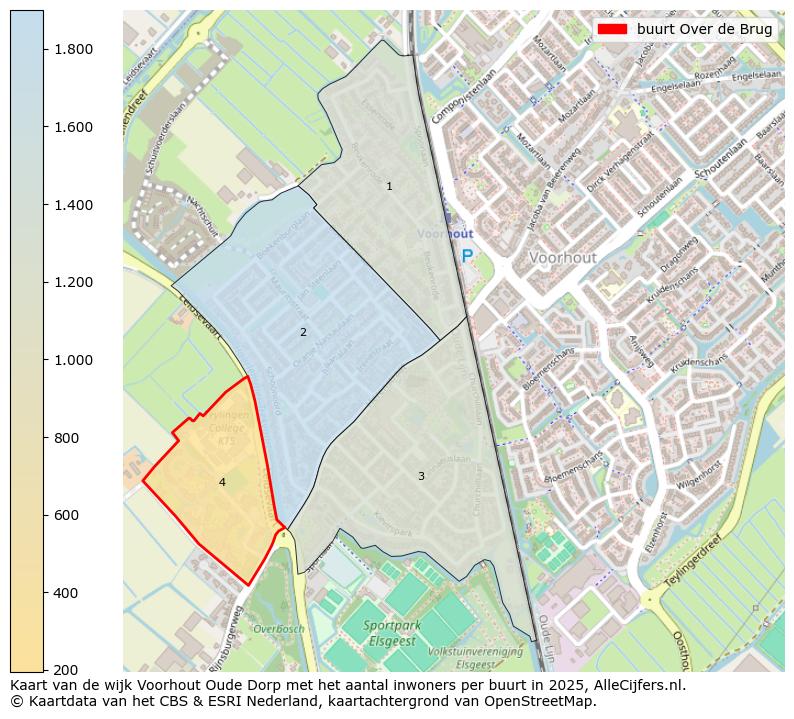 Afbeelding van de buurt Over de Brug op de kaart.