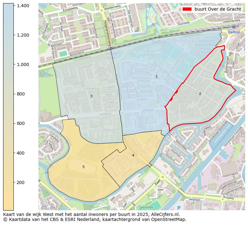 Afbeelding van de buurt Over de Gracht op de kaart.